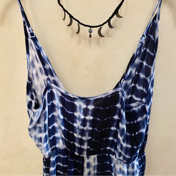 🪶3/$20 Boho Tie-Dye Navy Blue/White Super Soft Adj. Strap SHEIN Shorts Romper-S - Picture 6 of 16